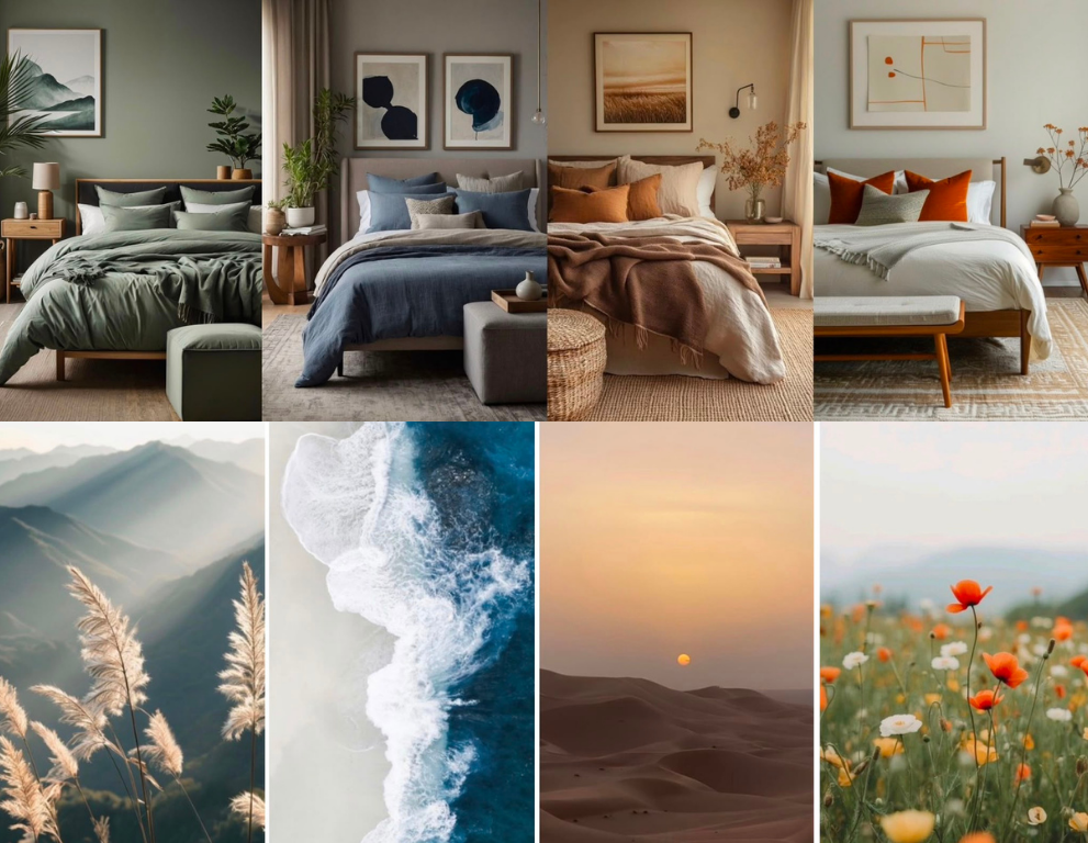 From landscape to bedroom — four interpretations
