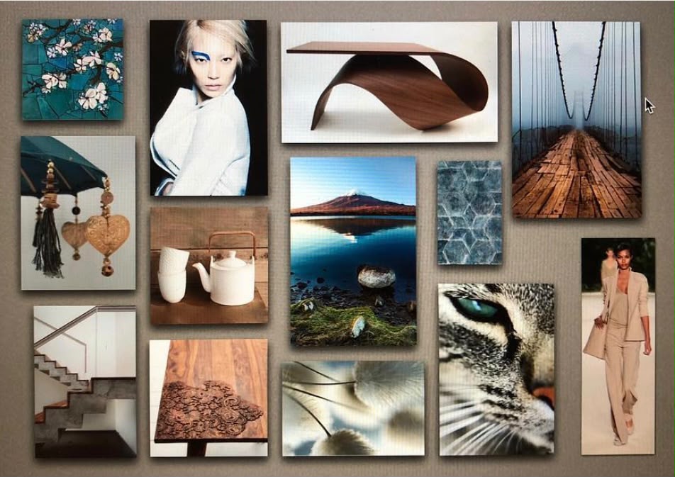 Arts & Crafts interior reinterpreted today: olive velvet, warm timber and botanical pattern