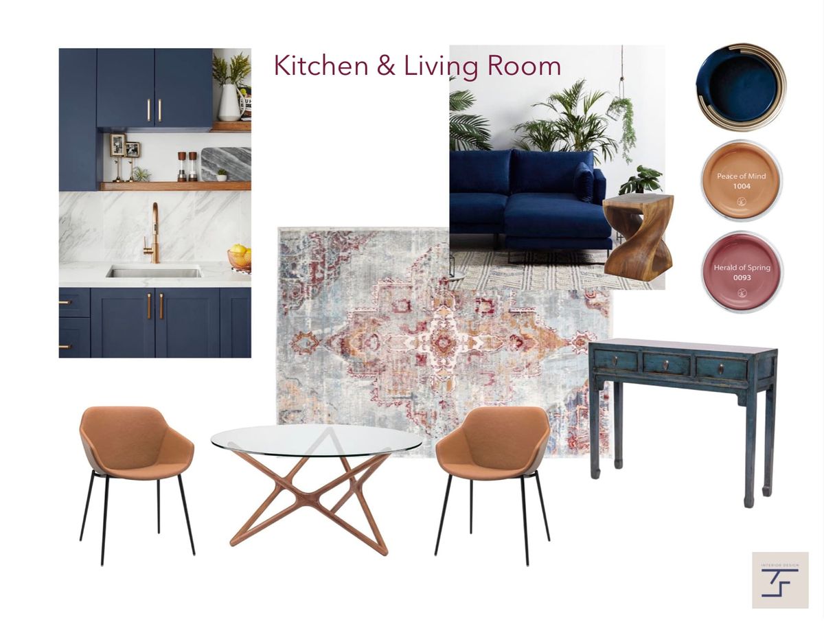 Cocina y salón moodboard