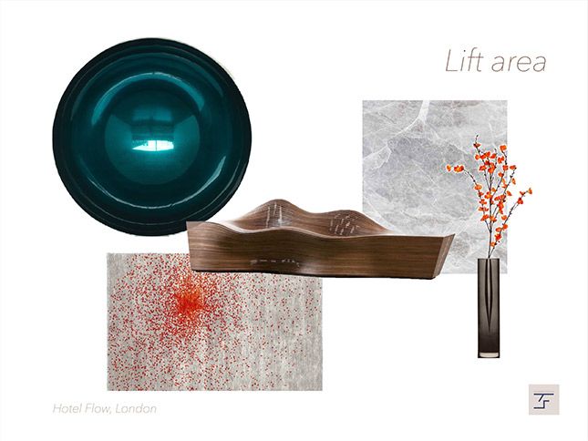 Zona del ascensor moodboard